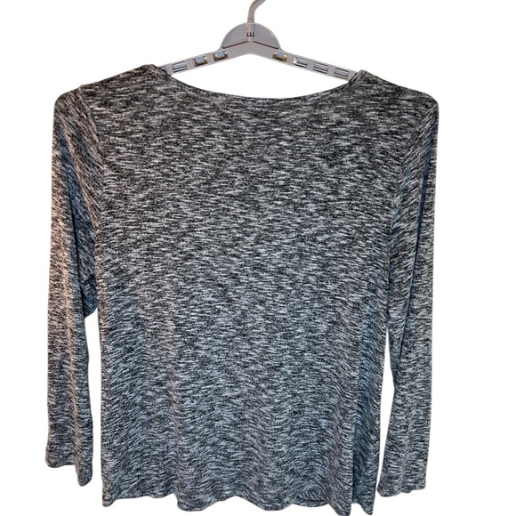 Gray Long Sleeve Twist Front Top Sz 1X - Picture 2 of 3